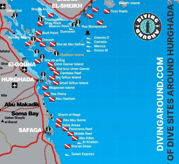 List-of-dive-sites-around-Hurghada