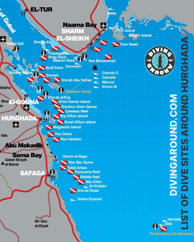 Hurghada Diving Offers for Every Level List of dive sites
