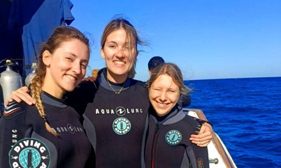 Dive boat in the Red Sea for introductory diving trips